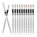 Fashionwu White Eyeliner Pencils Professional Use as Highlighter, Soft, Waterproof, Long-Lasting Eyeshadow, Eye Brightener, Beauty Makeup Tools