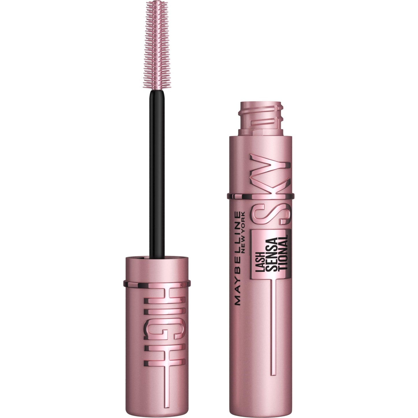 Maybelline Lash Sensational Sky High Washable Mascara Makeup, Volumizing, Lengthening, Defining, Curling, Multiplying, Buildable Formula, Blackest
