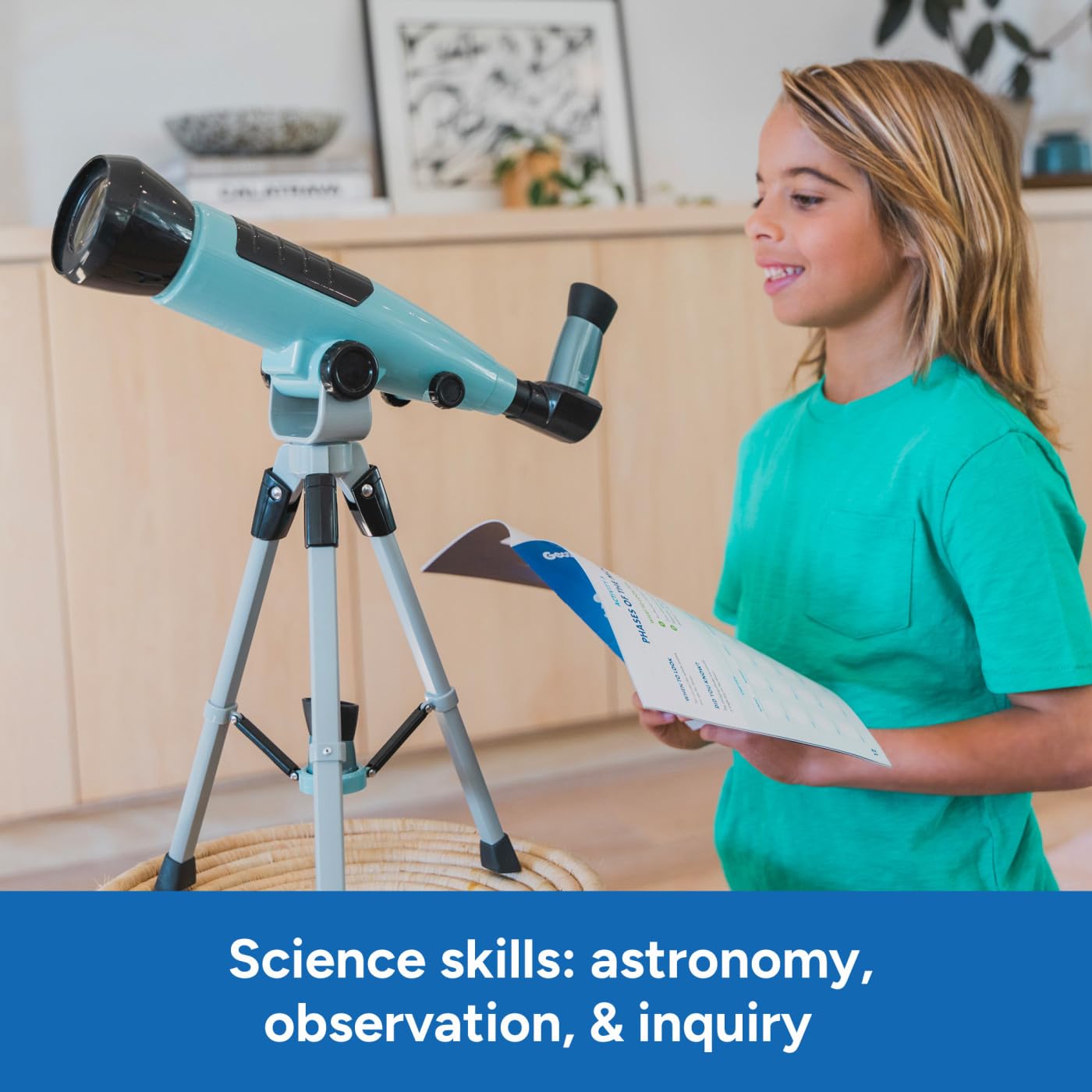 Educational Insights GeoSafari Starview Telescope – Beginner Kids Astronomy & Stargazing Science Set, Space Discovery STEM Gift for Ages 7+
