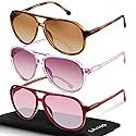 livho Trendy Polarized Aviator Sunglasses Women Men, Retro Sun Glasses for Women Men 2025, Oversized UV Protection Shades