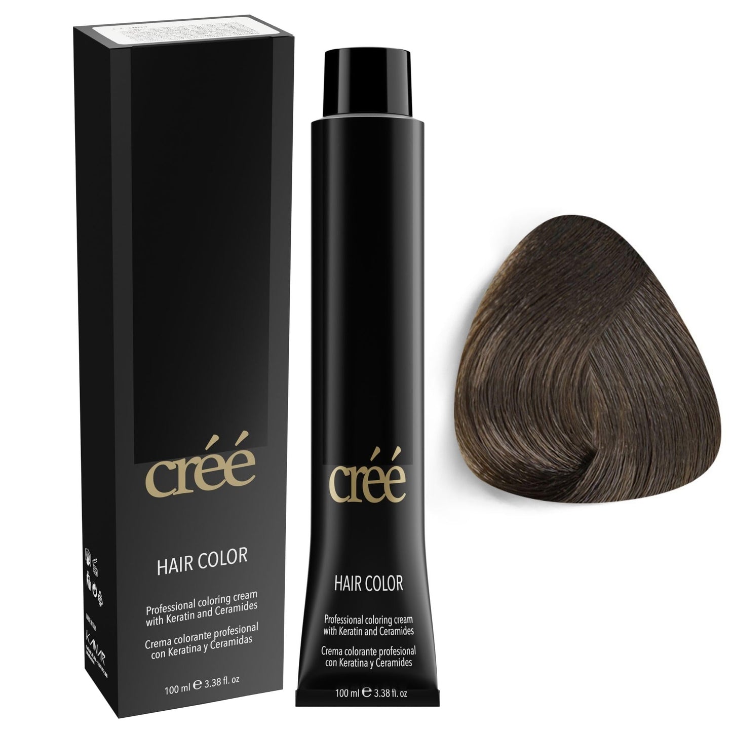 Cree Professional 5.01 - Cold Light Brown Permanent Hair Color - Long Lasting, Rich Vibrant - Gray Coverage 100ml - 3.4 fl.oz.