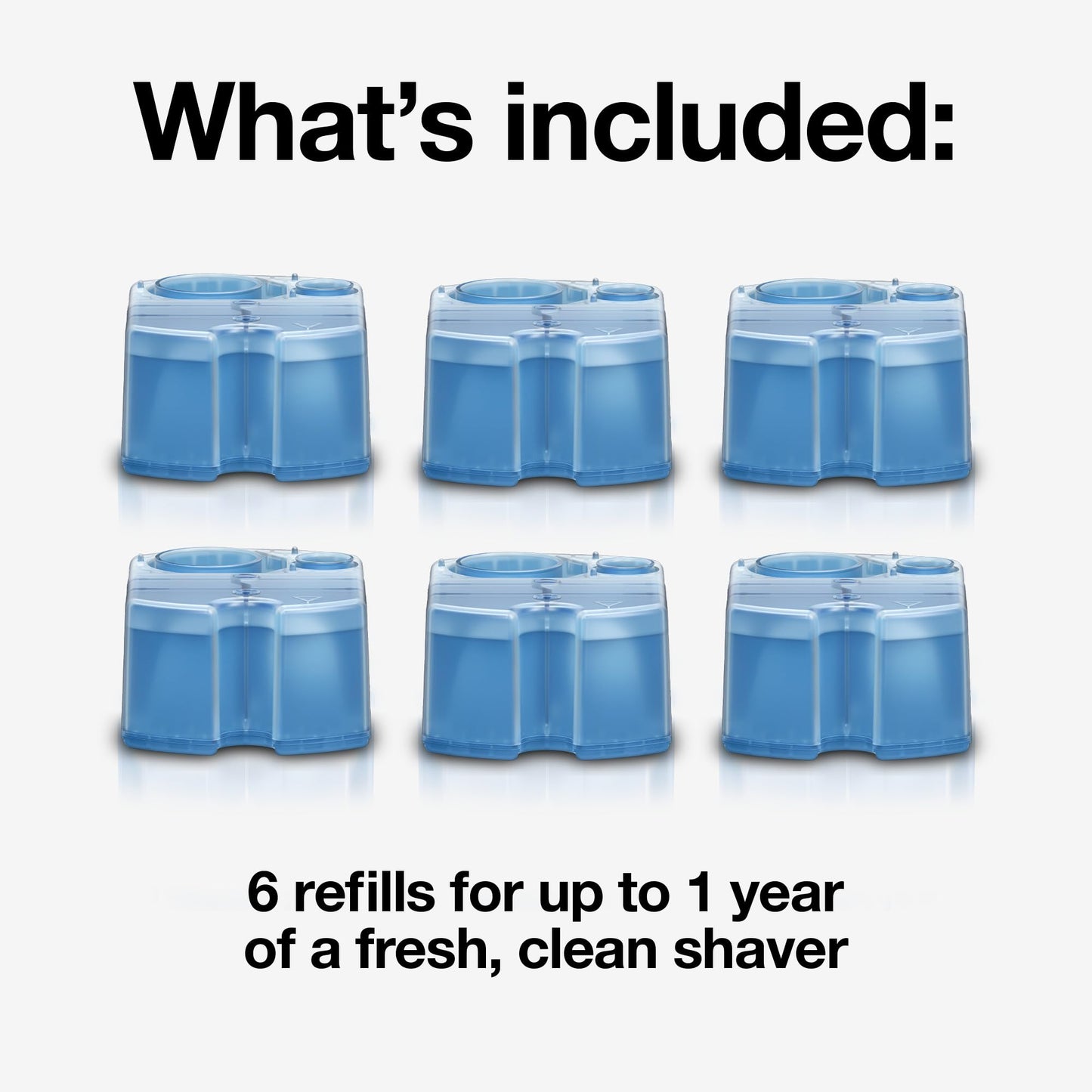 Braun Clean & Renew Refill Cartridges CCR, Replacement Shaver Cleaner Solution for Clean&Charge Cleaning System, Pack of 6 Beauty and Personal Care Braun