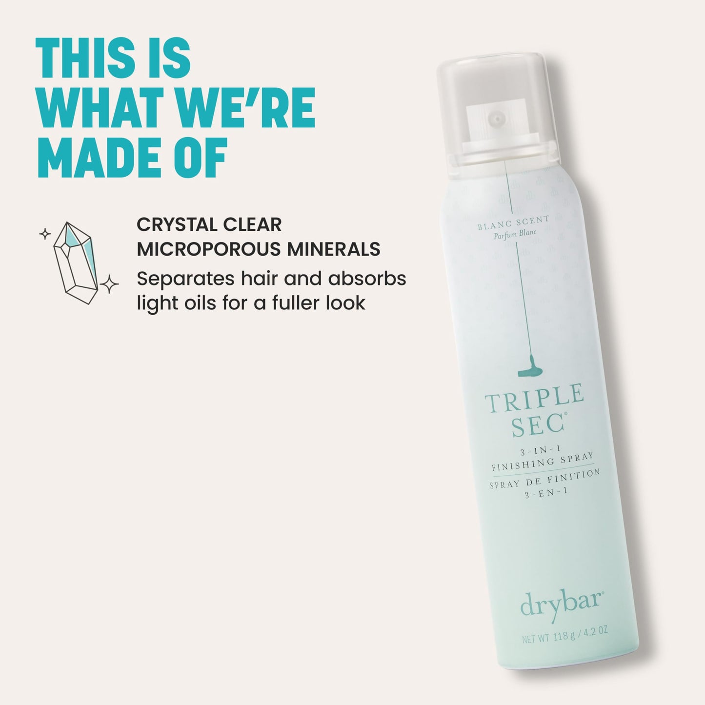 Drybar Triple Sec 3-in-1 Coconut Colada Finishing Spray | Instant Volume and Texture Refresher (4.2 oz)