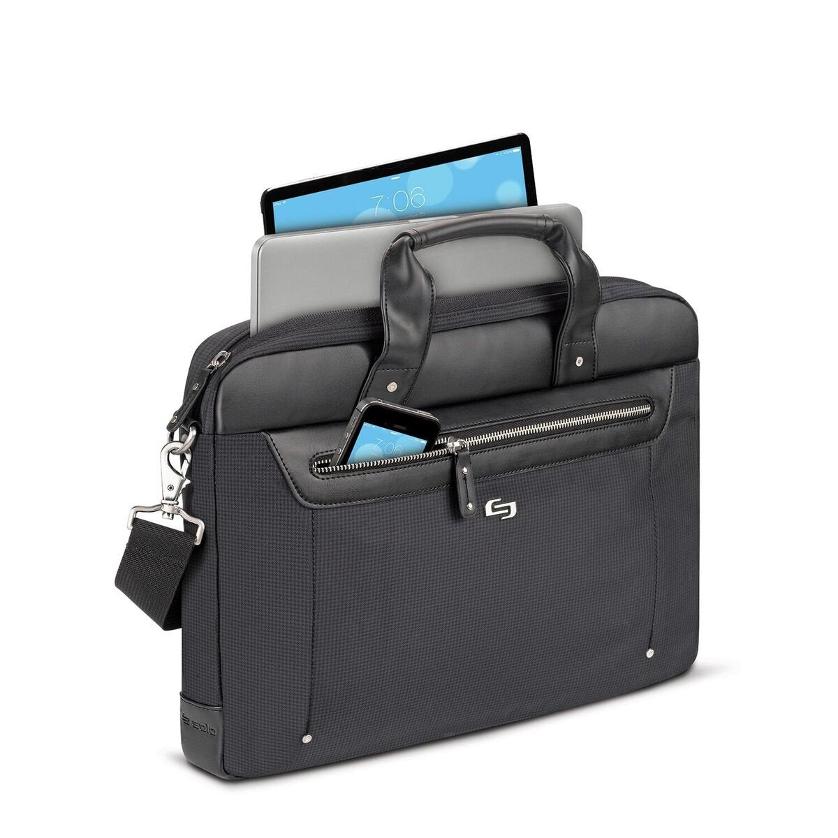 Solo New York Irving 15.6 Inch Laptop Briefcase, Black