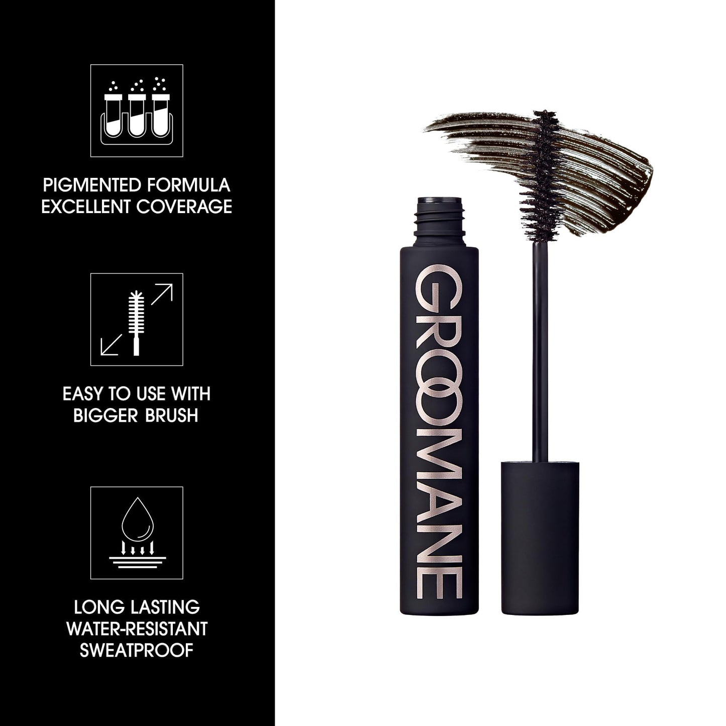 Red by Kiss Groomane Men Gray Coverage Touch-Up, Temporary Brush-On Hair Color for Beards, Sideburns Root & Brows, Water-Resistant & Sweatproof, Easy