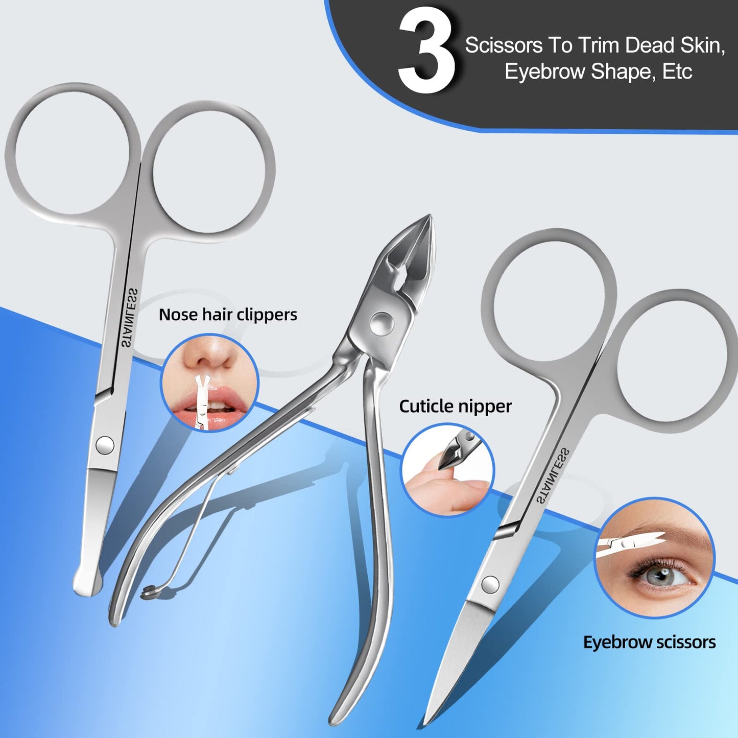 Manicure Set 30 in 1 Fingernail Clipper Set,RedFlow Nail Clippers & Toenail Clippers,Manicure Kit,Pedicure Kit,Suitable for Travel Manicure Tools,Nail Beauty and Personal Care RedFlow