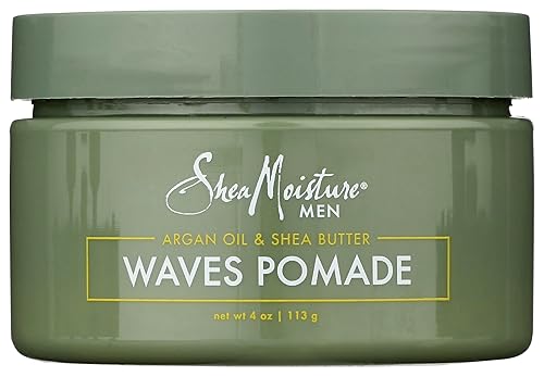 SheaMoisture Men Waves Pomade Argan Oil and Shea Butter - Hair Care Styling Product for Frizz Control and Waves - Men's styling hair wax 4 oz (1)