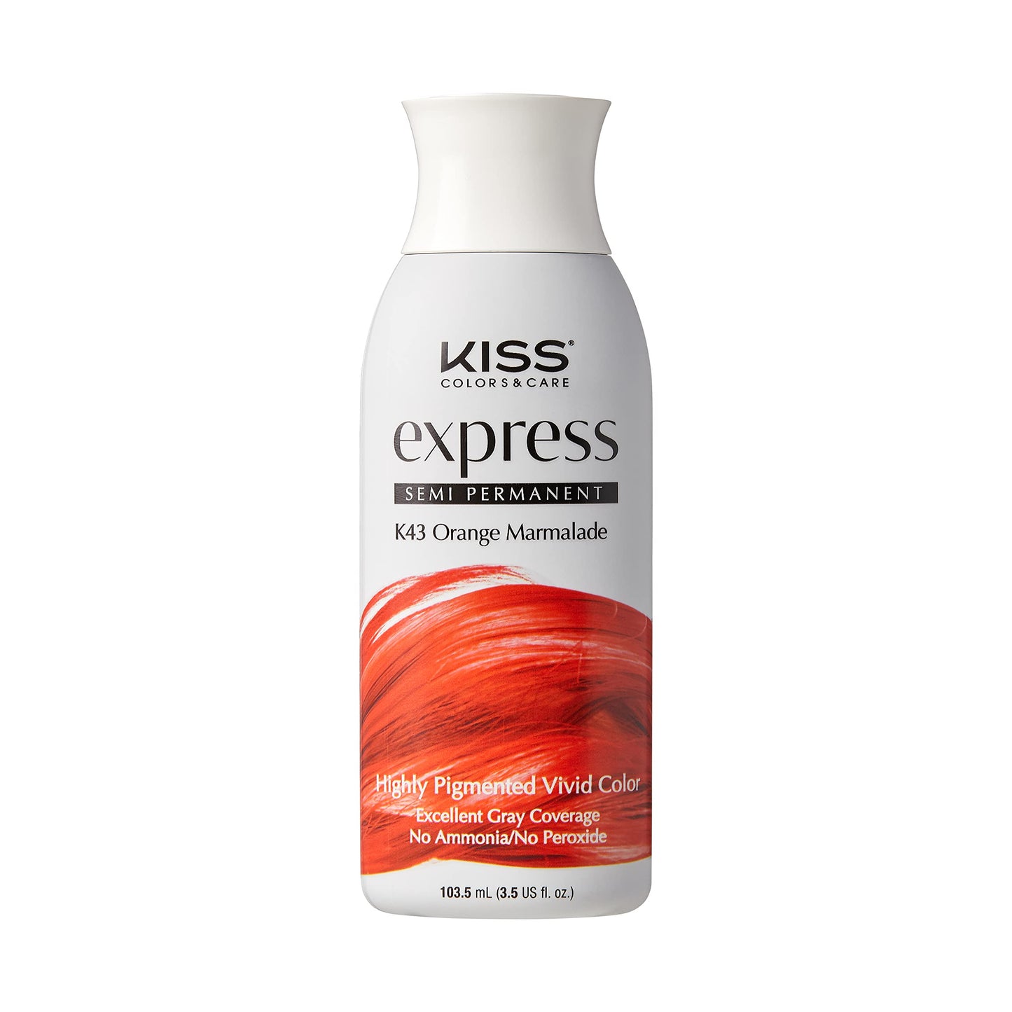 Kiss Express Semi-Permanent Hair Color 100mL (3.5 US fl.oz) (2 PACK, Orange Marmalade)
