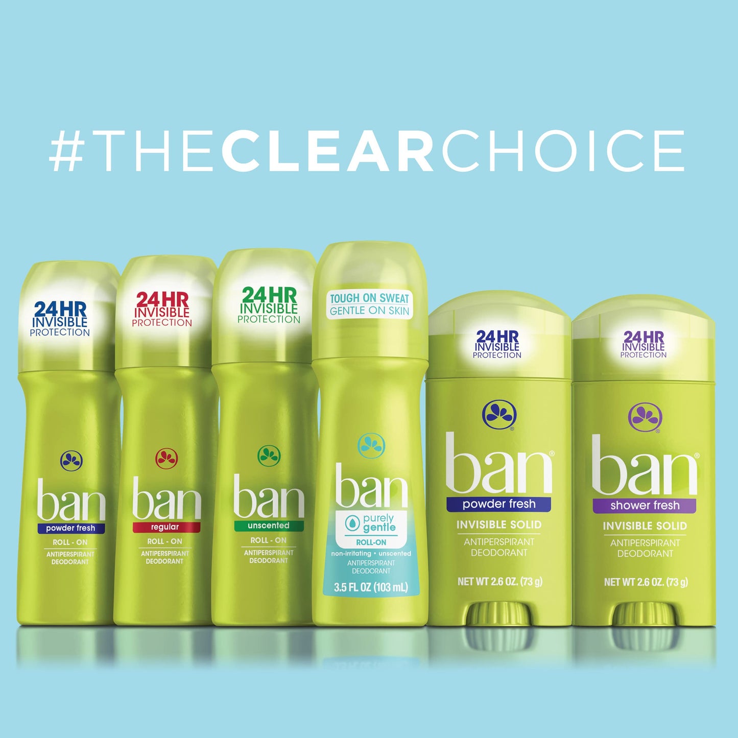 Ban Deodorant 2.6 Ounce Invisible Solid Shower Fresh (76ml) Beauty and Personal Care Ban