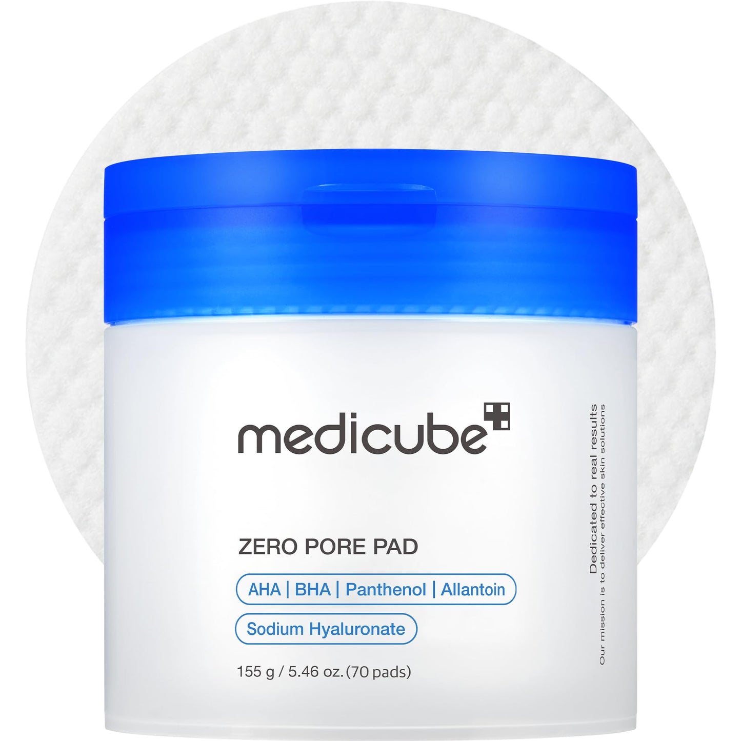 medicube Toner Pads Zero Pore Pad 2.0 | Dual-Textured Facial Pad for Exfoliation and Pore Care with 4.5% AHA Lactic Acid, 0.45% BHA Salicylic Acid | Beauty and Personal Care medicube