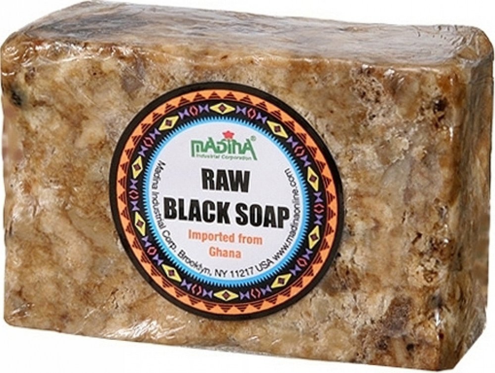 African Black Soap - Raw Best for Acne Treatment, Eczema, Dry Skin, Psoriasis, Scar Removal, Dandruff, Pimples Mark Removal, Anti-fungal Face & Body Beauty & Personal Care Madina