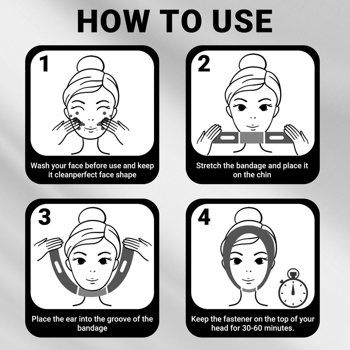 Juskaa Reusable V Line Lifting Mask with Chin Strap for Sleeping,Face Lift Prevent Sagging, Jaw Exerciser,Deep black,2X-Large Beauty and Personal Care Juskaa