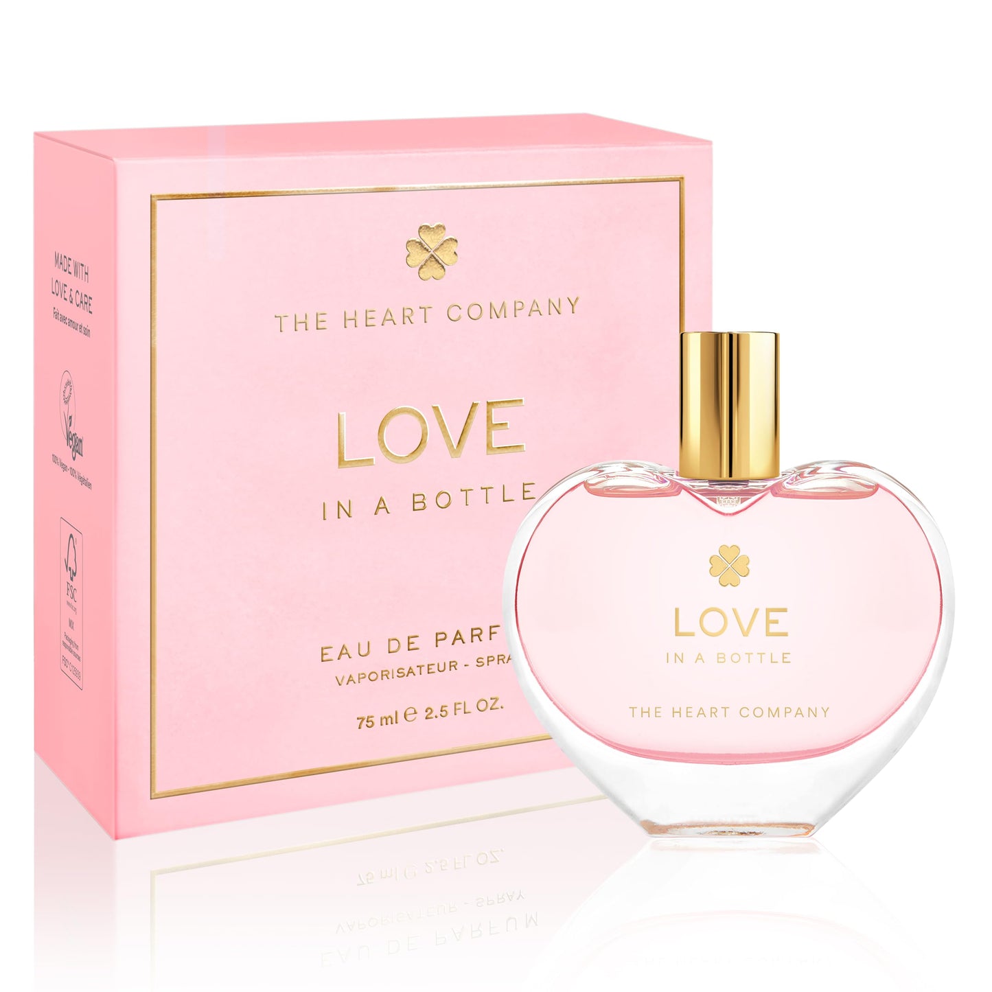 THE HEART COMPANY LOVE in a bottle | Floral & Sweet Perfume for Women | Vegan & Eco-friendly Women's Eau de Parfum | Romantic Fragrance for Her - 75ml