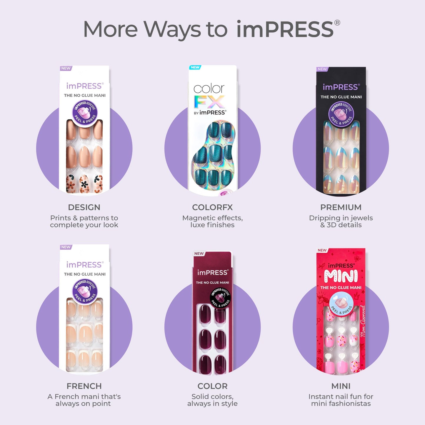 Kiss Impress No Glue Mani Press On Nails, Color, 'Baby why so Blue', Blue, Short Size, Squoval Shape, Includes 30 Nails, Prep Pad, Instructions Sheet Beauty & Personal Care imPRESS