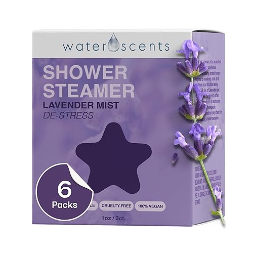 Water Scents Shower Steamer Mist - Aromatherapy Flower Fizzy with Lavender & Orange Essential Oils - Natural Self Care, Vegan, Travel Essentials…