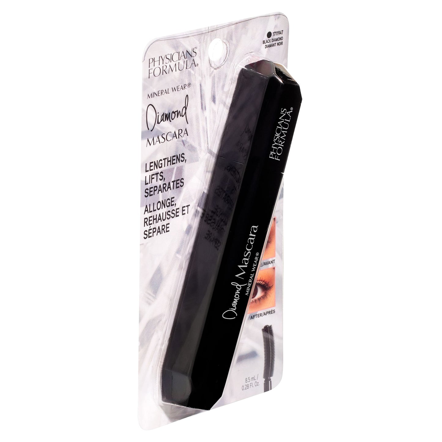 Physicians Formula Mineral Wear Diamond Mascara Black Diamond 2.12 FL Oz, Dermatologist Tested, Opthahlamologist Approved, Sensitive Eyes