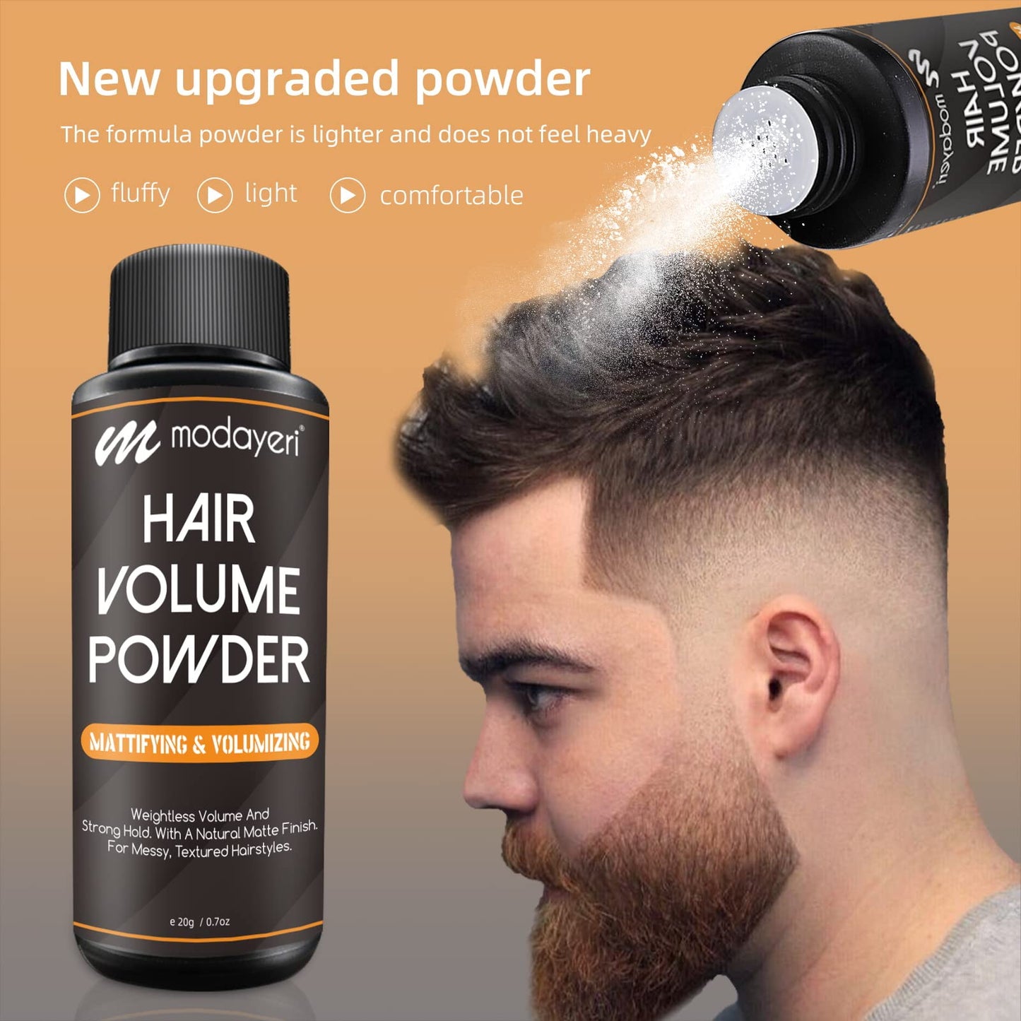 Hair Volumizing Powder - Weightless Volume And Strong Hold, With A Natural Matte Finish, For Messy, Textured Hairstyles, Mattifying & Volumizing, Fine