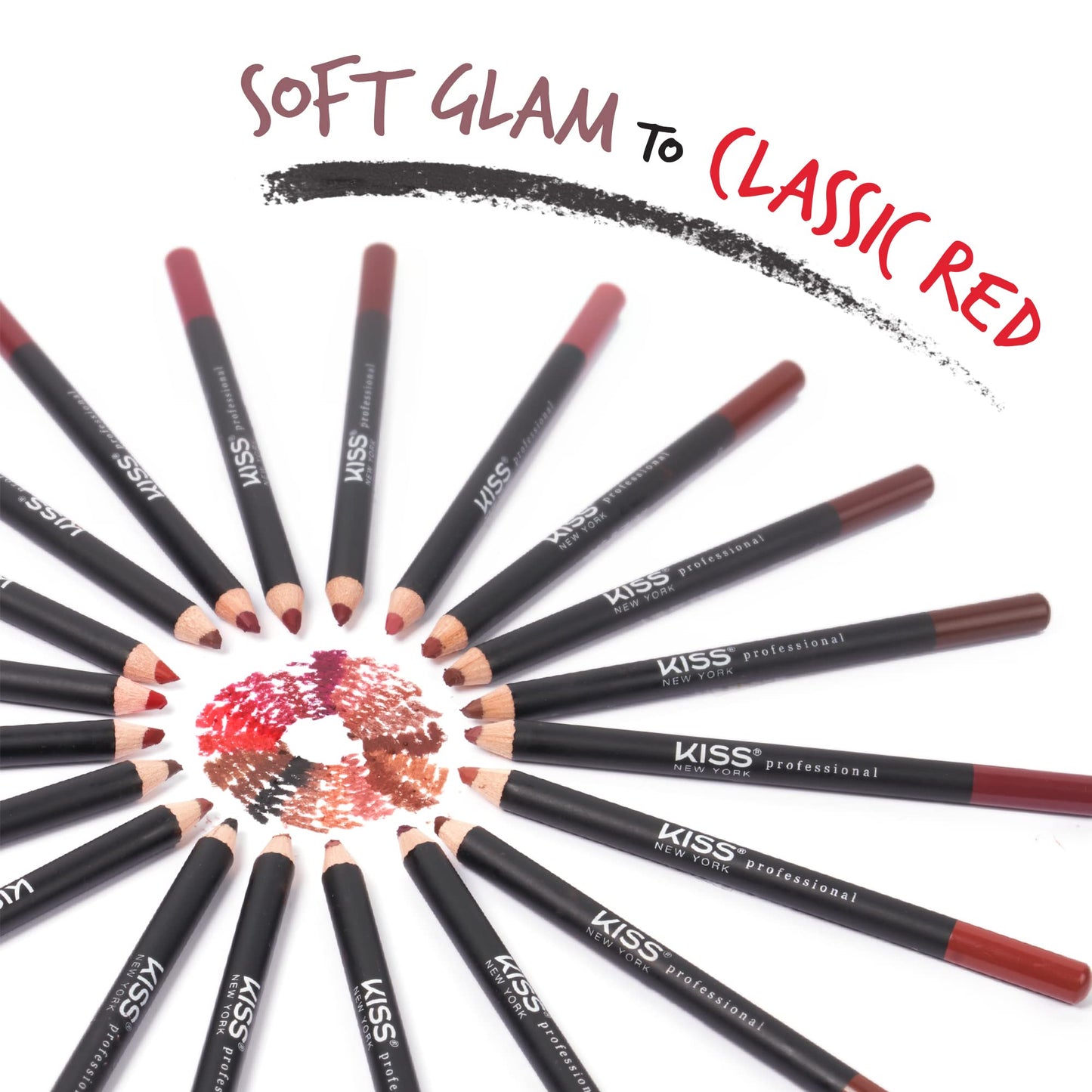KISS NEW YORK Professional Slim Lip Pencil, Creamy Soft Lip Liner, Smooth Long-Lasting Rich Lip Color, Natural Lip Makeup, Water-Resistant Lip Crayon