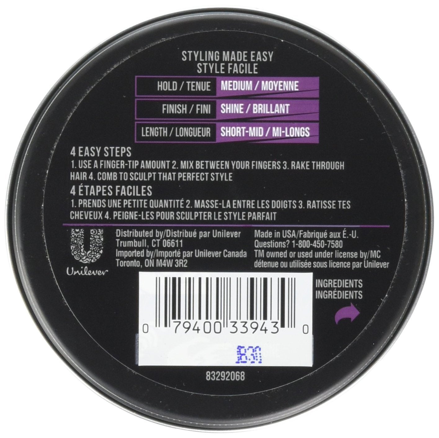 AXE Clean Cut Look Hair Pomade Classic 2.64 oz (Pack of 4)