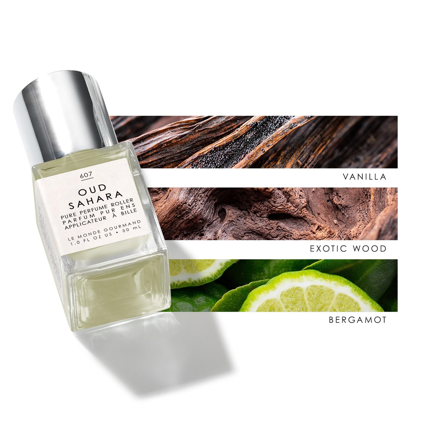 Le Monde Gourmand Oud Sahara Perfume Oil - 1 fl oz (30ml) - Seductive, Spicy with Vanilla, Amber and Bergamot Fragrance Notes