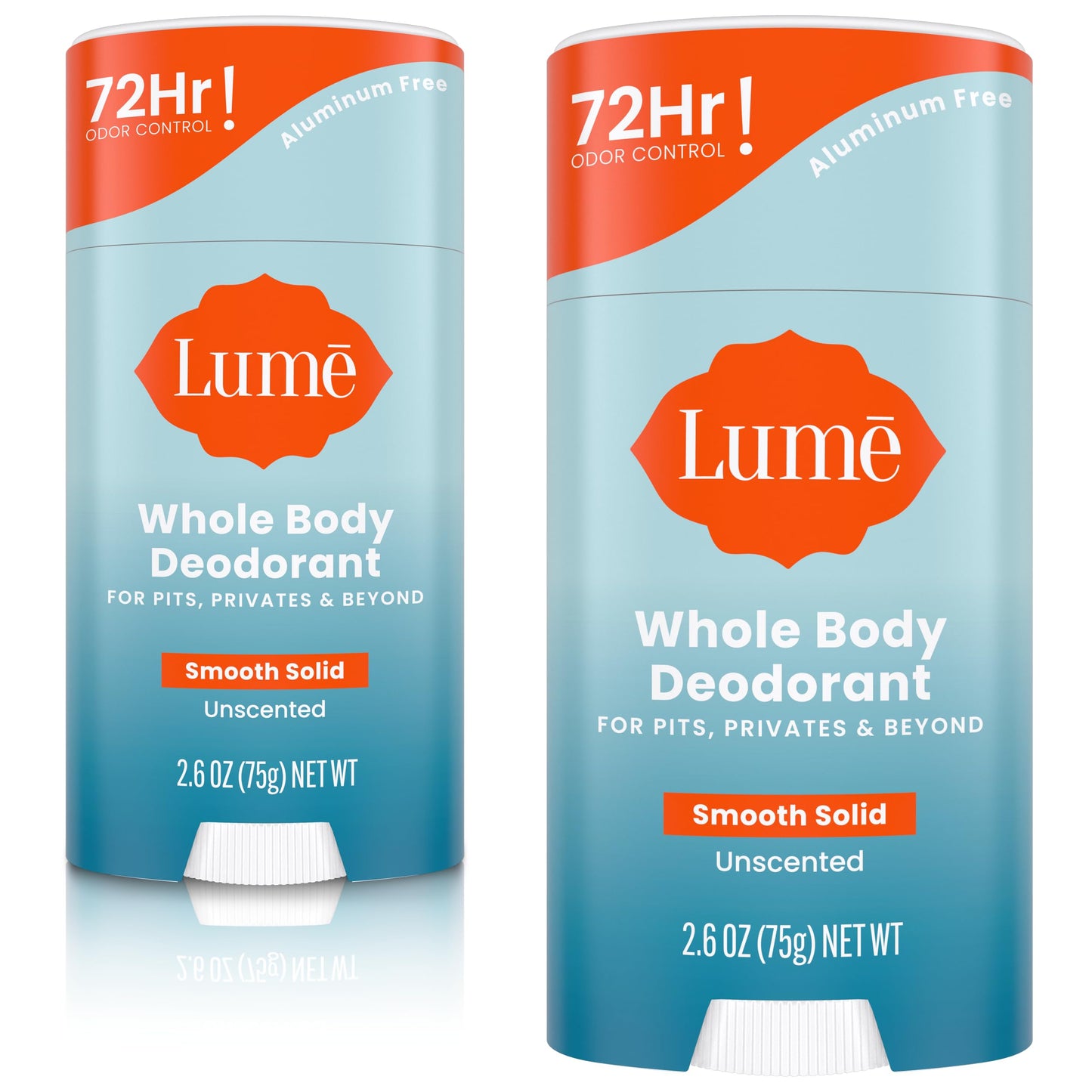 Lume Whole Body Deodorant - Smooth Solid Stick - 72 Hour Odor Control - Aluminum Free, Baking Soda Free and Skin Safe - 2.6 Ounce (Pack of 2) Beauty and Personal Care Lume Default Title