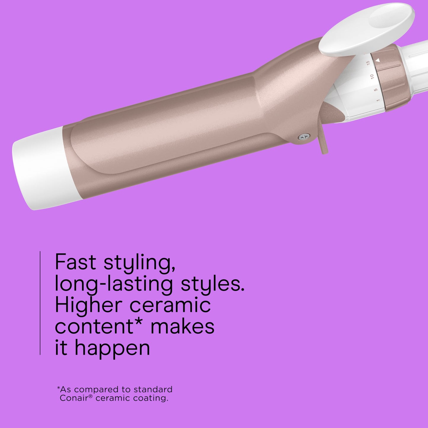 Conair Double Ceramic 1-1/2 Inch Curling Iron, 1.5-Inch Barrel Creates Soft Waves and Curls, Hair Curler for Use on Medium and Long Hair, White