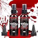Fake Blood Spray for Halloween 2Pack, 2x2 fl oz Washable Fake Blood Makeup Kit, Realistic Dripping Fake Blood, Fake Blood for Face, Perfect