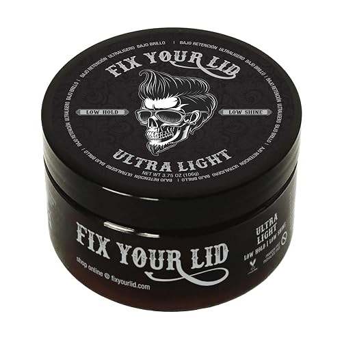 Fix Your Lid Ultra Light Pomade for Men - Water-Based Pomade with Low Hold and Low Shine - Match All Men’s Hair Types & Styles - Easy to Wash Out