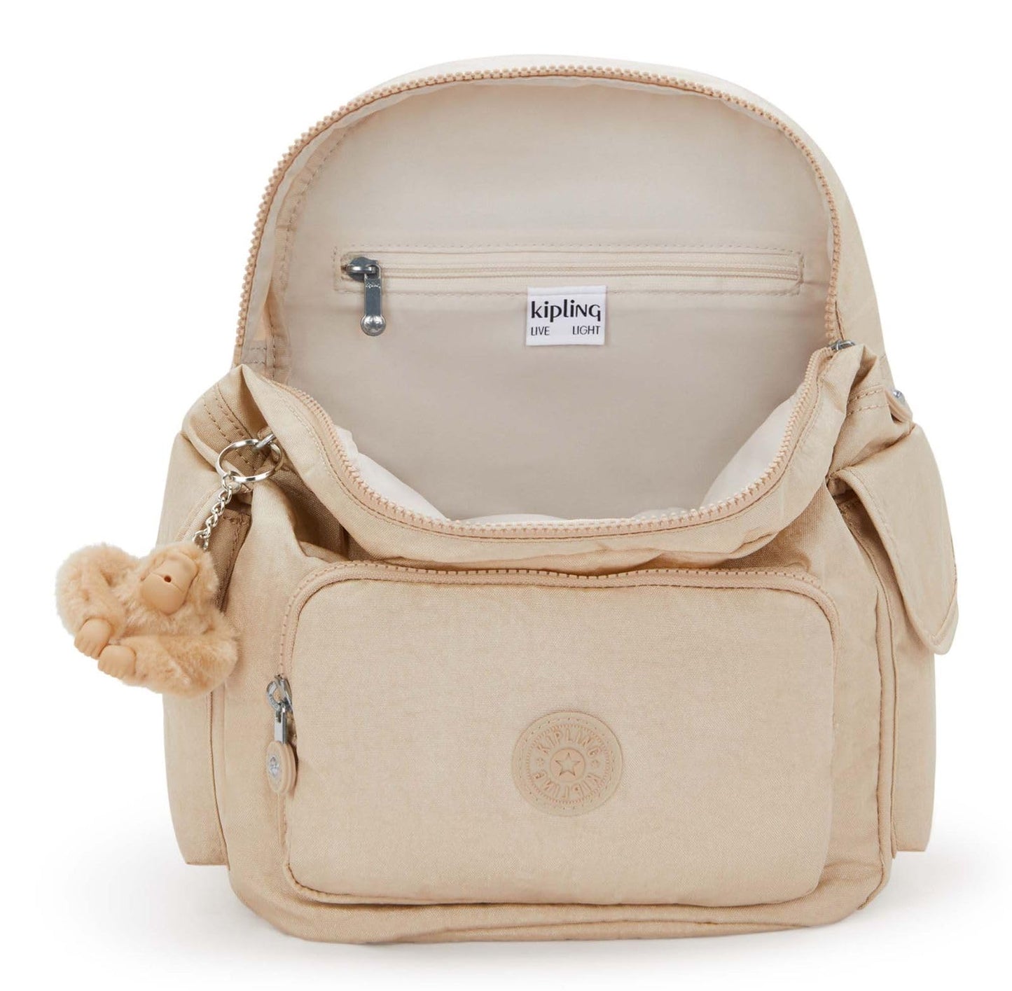 Kipling Women's City Pack S Backpacks, Sparkled Beige, One Size, City Pack S