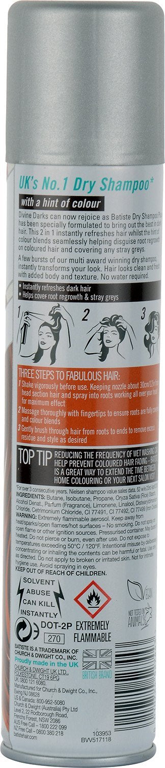 Batiste, Dry Shampoo, Beautiful Brunette, 6.73 fl. oz.