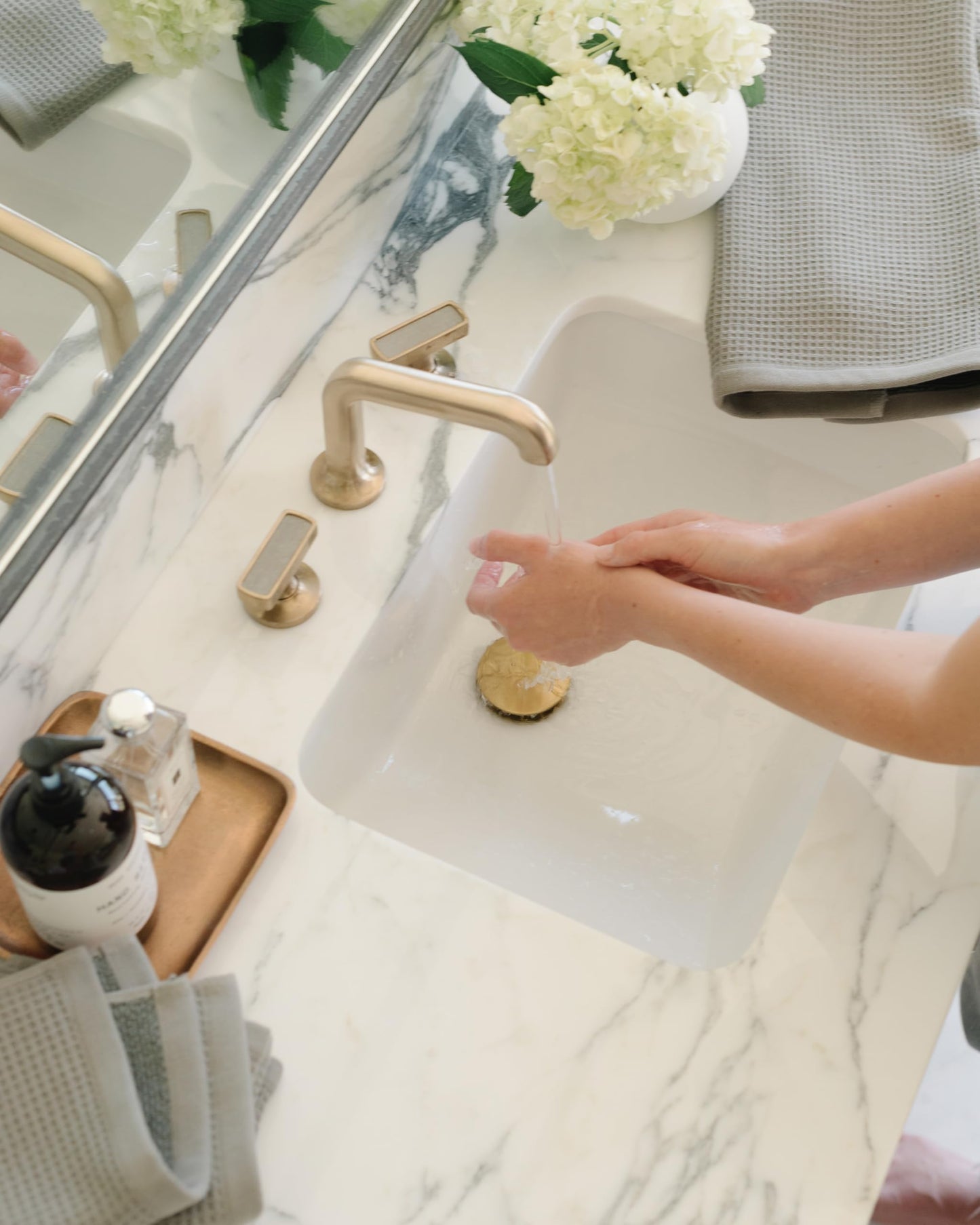 Cozy Earth Waffle Hand Towels - 60% Cotton 40% Viscose from Bamboo Hand Towels 20 x 30 Inches - Soft & Absorbent Terry, Reversible Mini Textured…