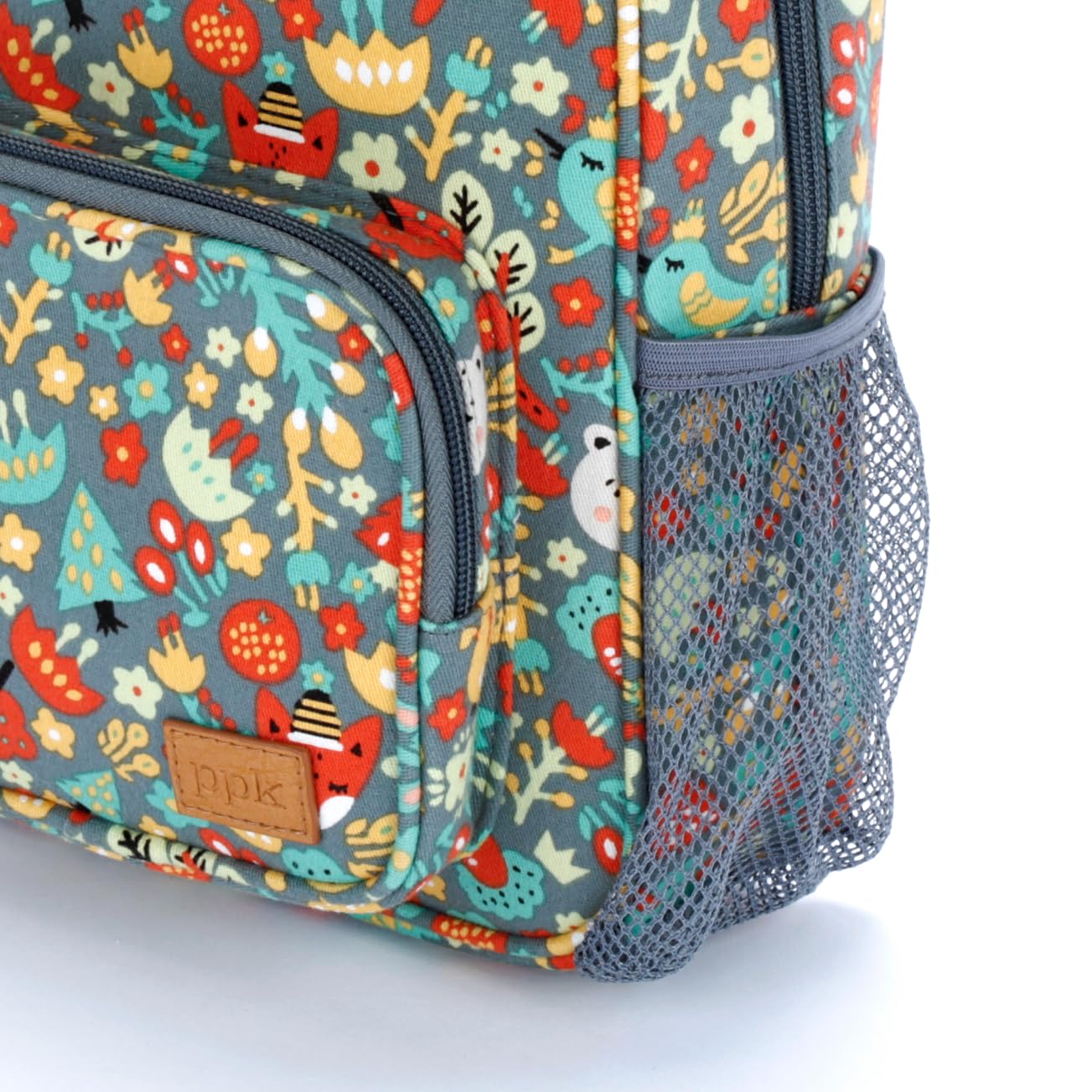 Little Kids/Toddler Mini Size Backpack (Age 3-8 Y) - Fun Animals Print (Forest Print -Grey)