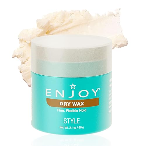 Enjoy Dry Wax - Non Greasy Pliable Texture Hair Wax - Firm Flexible Hold Natural Matte Finish (2.1 Oz)