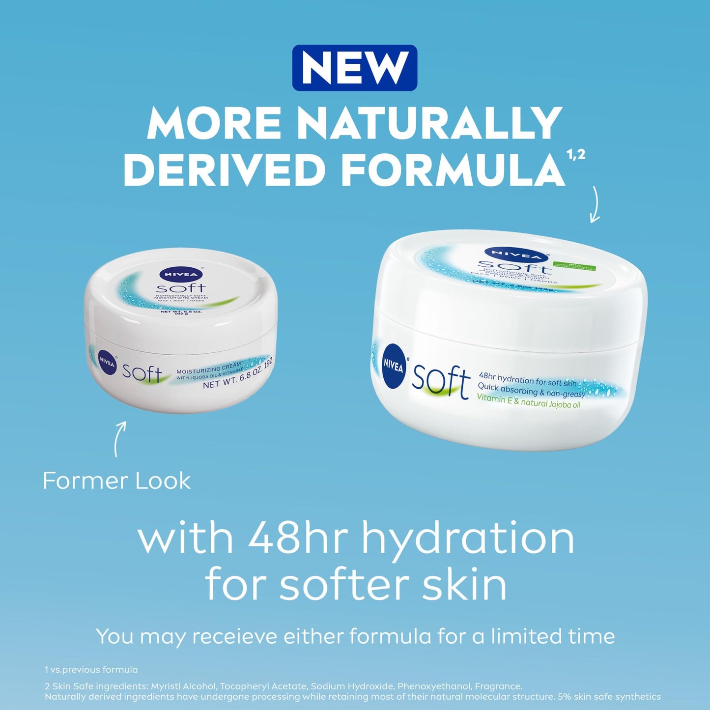 NIVEA Soft Refreshingly Soft Moisturizing Cream for Face, Body and Hands, Lightweight, Non-Greasy, 48-Hour Body Moisturizer with Jojoba Oil Beauty and Personal Care NIVEA
