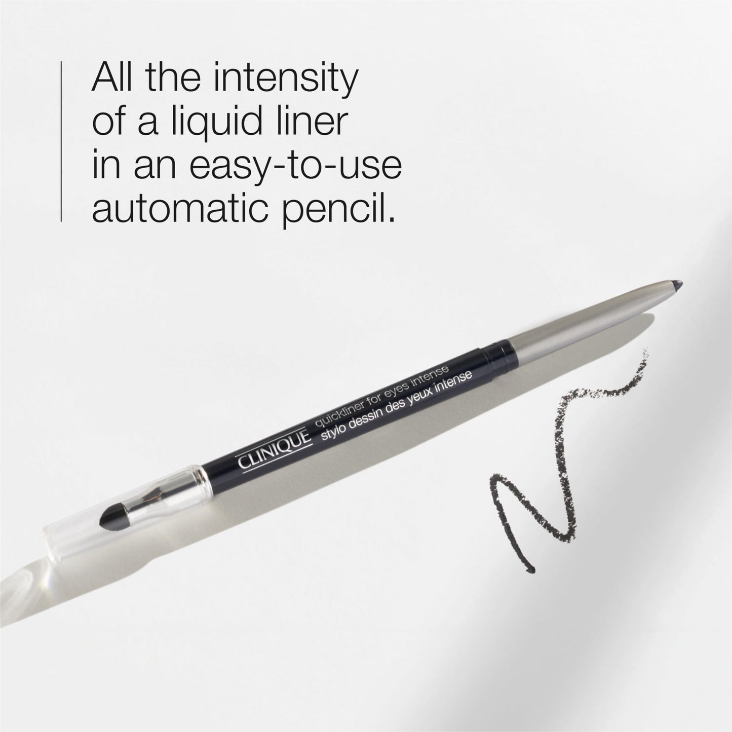 Clinique Quickliner For Eyes Intense Eyeliner Pencil | Water Resistant, Smudge Resistant + Safe For Sensitive Eyes, Intense Midnight