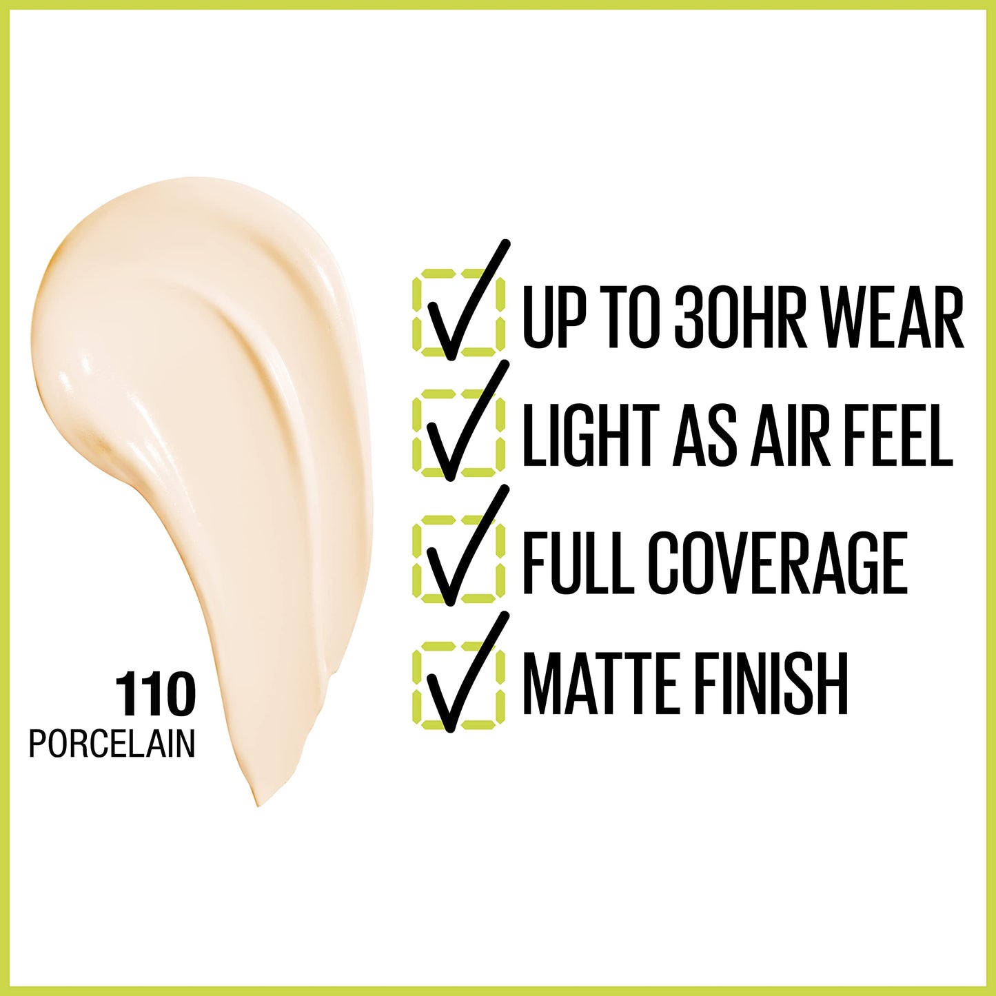 Maybelline Super Stay Full Coverage Liquid Foundation Active Wear Makeup, Up to 30Hr Wear, Transfer, Sweat & Water Resistant, Matte Finish, Porcelain