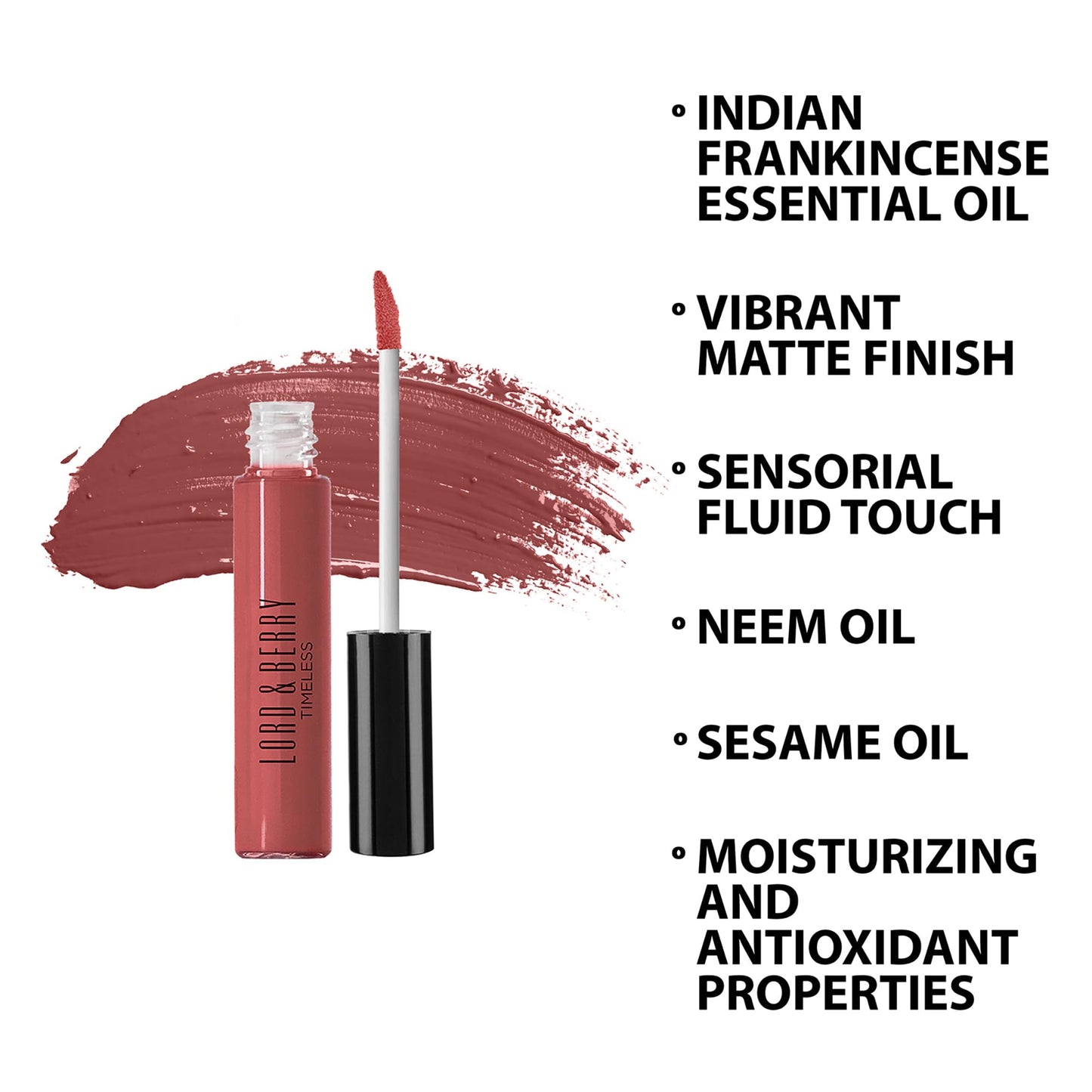 Lord & Berry Timeless Kissproof Semi Matte Liquid Lipsticks Ultra Light & Thin Coverage for Smooth & Nourished Lips Long Lasting Lipstick for Women