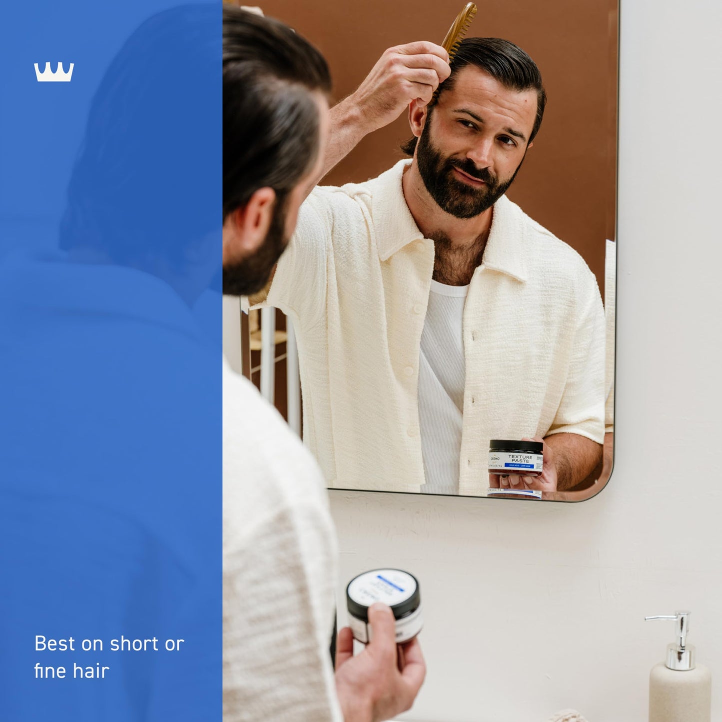 Cremo Hair Styling Texture Paste, Premium Barber Grade Texture Paste for Hair Styling, 3.4 Oz