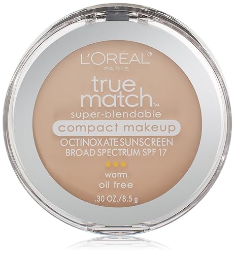 L'Oréal Paris True Match Super-Blendable Compact Makeup, W1 Porcelain, 0.3 oz.