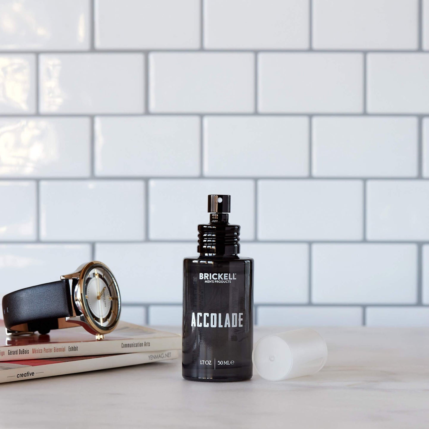 Brickell Men's Accolade Cologne for Men, Italian Bergamot, Cedarwood, Sandalwood, Lemon, and Guaiac Wood Scent, Natural and Organic, 1.7 Ounces