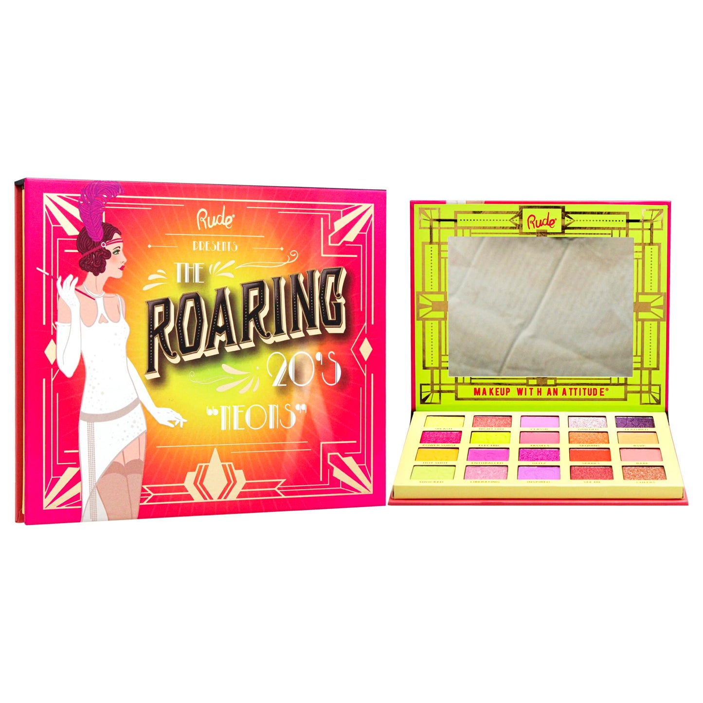 The Roaring 20s Eyeshadow Palette - Neons by Rude Cosmetics for Women - 0.85 oz Eye Shadow