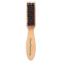 GranNaturals Barber Brush for Fades and Clipper Brush Cleaning - Boar Bristle Mini Slick Back Hairbrush Salon & Barber Accessory for Fades, Blades