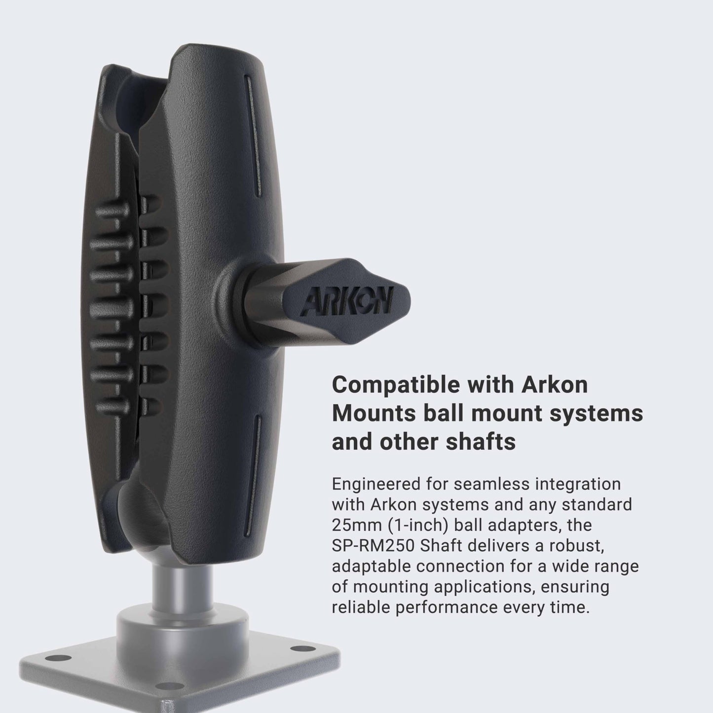ARKON Mounts Robust Series 3.75" Composite Mount Shaft 25mm (1") Ball Compatible for Customizing Mounts & Pedestals Solid Reinforced Composite…