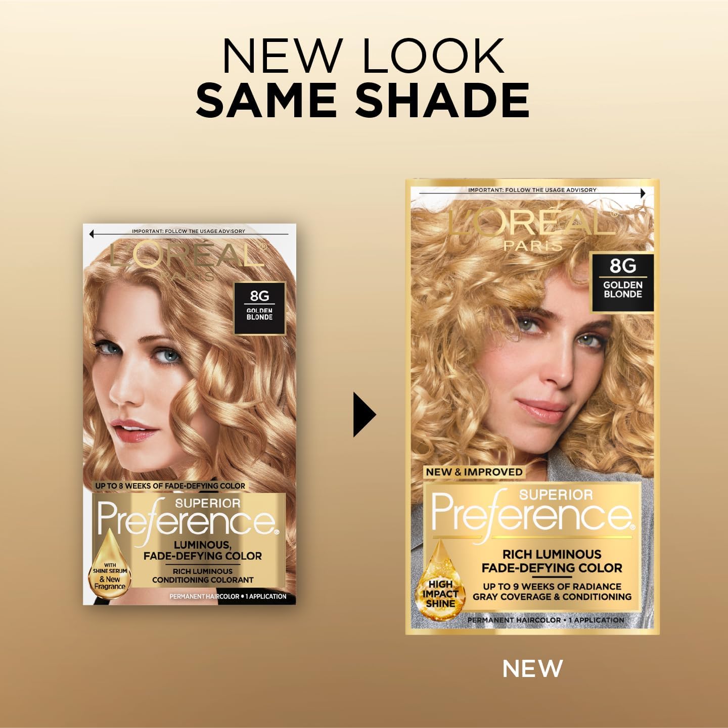 L'Oreal Superior Preference - 8G Golden Blonde (Warmer) 1 Each (Pack of 4)