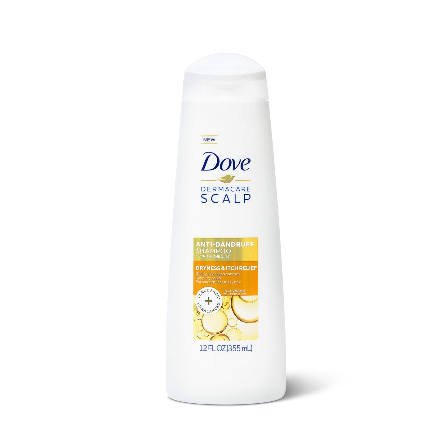 Dove DermaCare Scalp Anti Dandruff Shampoo for Dry and Itchy Scalp Dryness and Itch Relief Dry Scalp Treatment with Pyrithione Zinc 12 oz