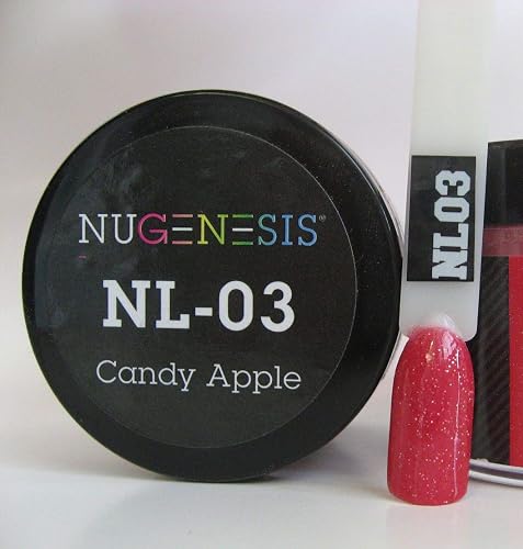 NuGenesis Nail Dipping Powder Color 1.5oz/43g Jar - (NL03 CANDY APPLE) Beauty & Personal Care Nugenesis