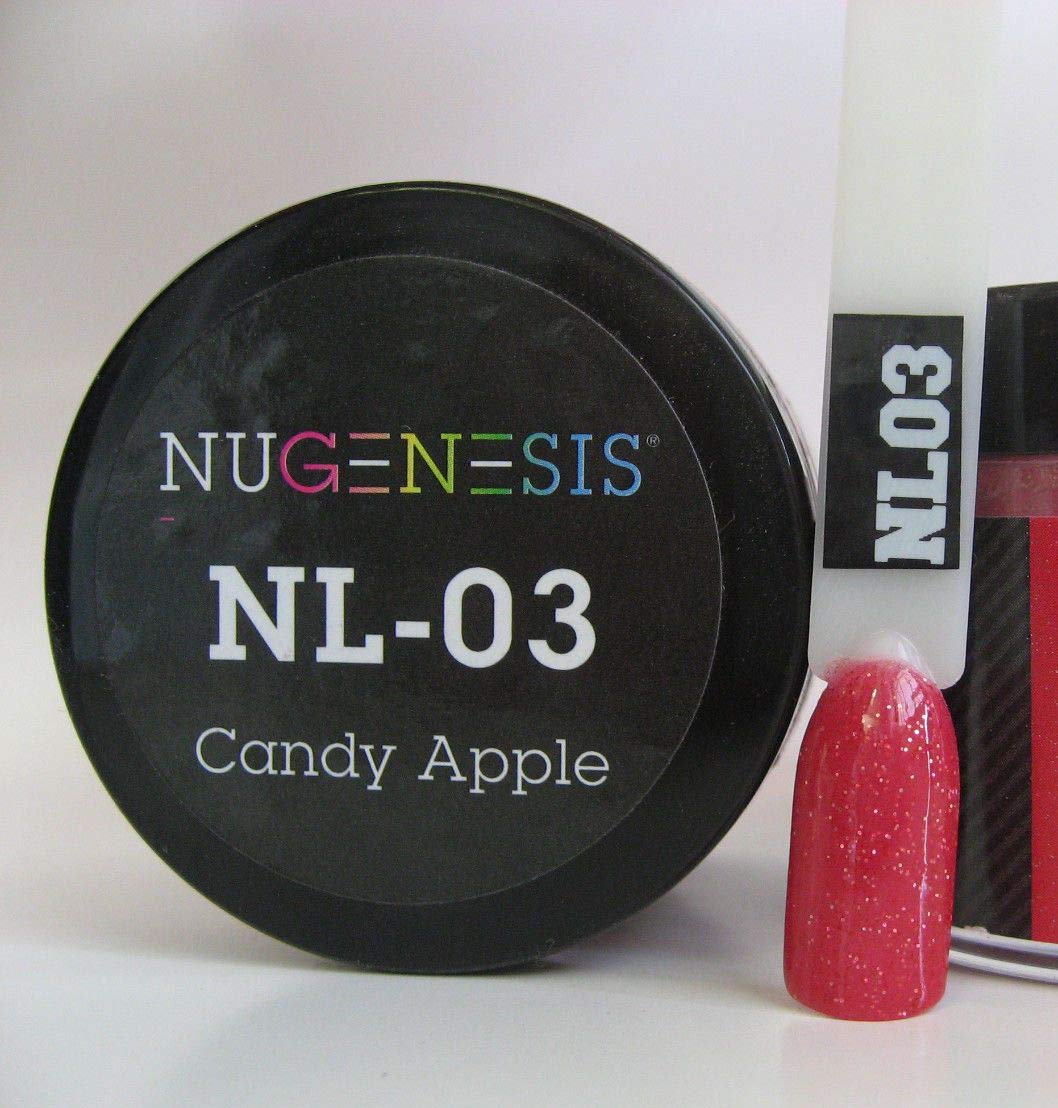 NuGenesis Nail Dipping Powder Color 1.5oz/43g Jar - (NL03 CANDY APPLE) Beauty & Personal Care Nugenesis