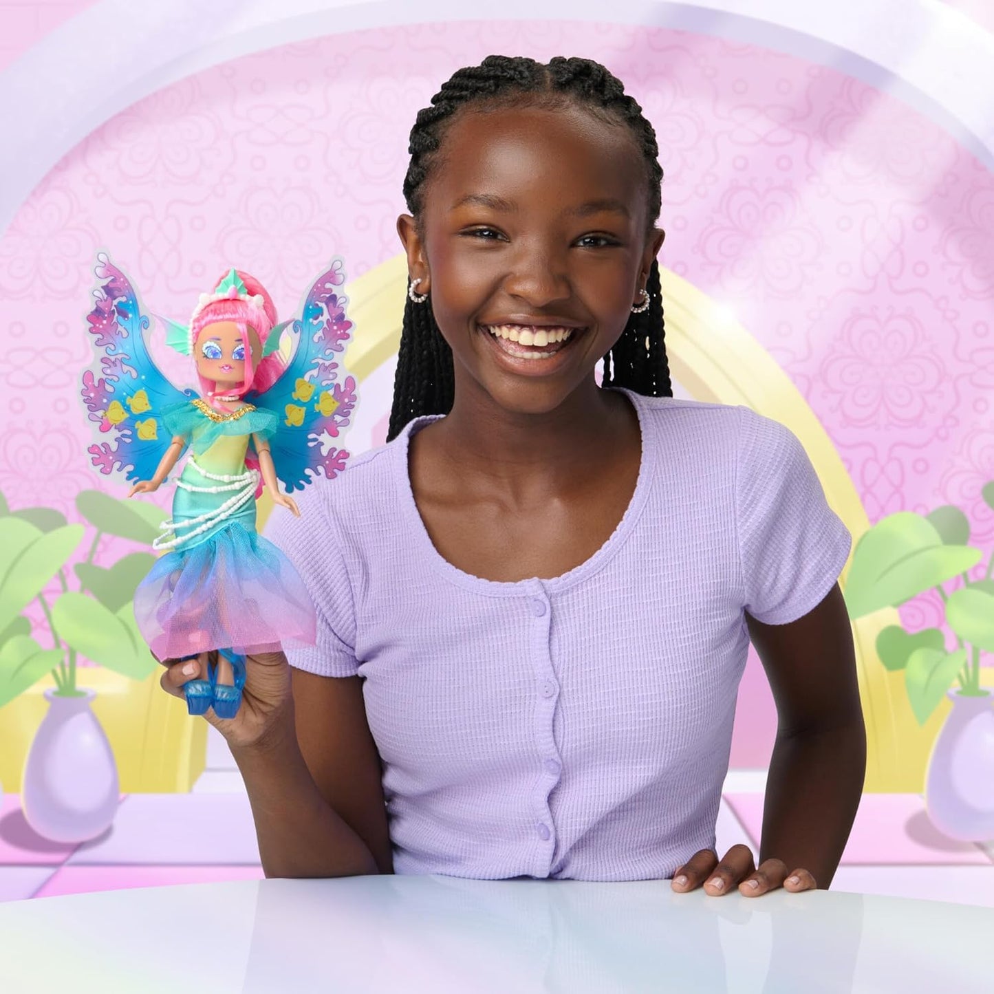 Royale High 9” Fashion Doll - Mermia The Water Fairy, Wave 1, Series 1 - Fairy Journal, Comb, and Virtual Item Code Included - Ages 5+