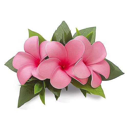 Welcome to the Islands Hawaii Hair Clip Foam Flower Cluster Plumeria Pink, 4.5" x 7" (1 Count, Adults Unisex)