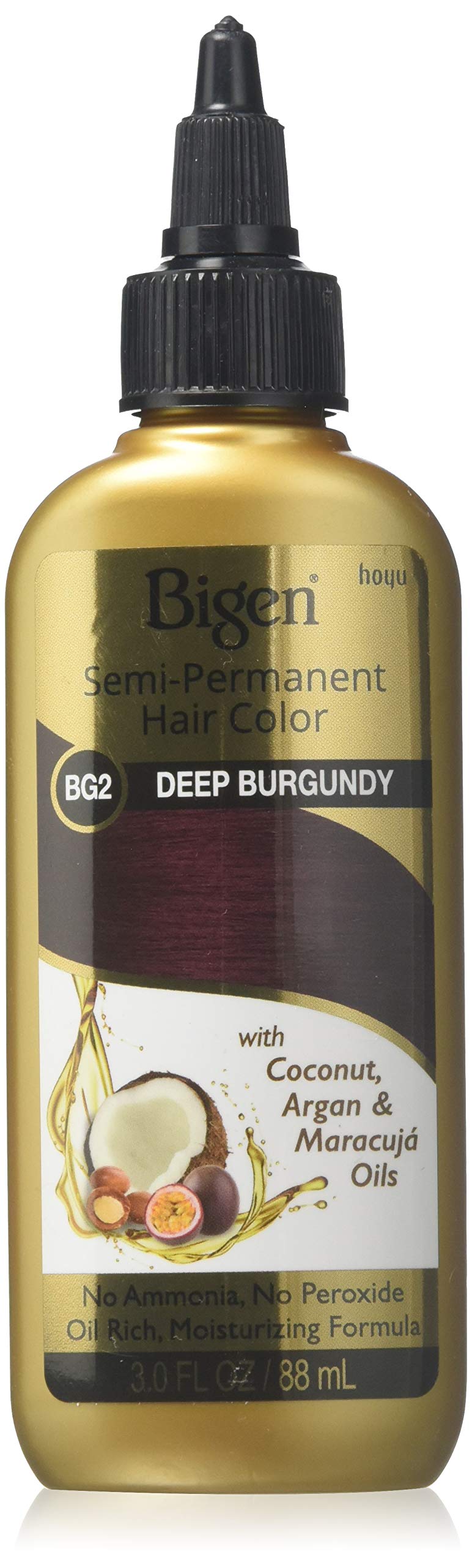 Bigen Semi-Permanent Haircolor #Bg2 Deep Burgundy 3 Ounce (88ml) (3 Pack)